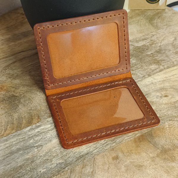 etui na dokumenty na karty prawo jazdy brown cardholder handmade leather wallet luniko