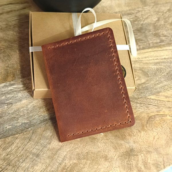 na dokumenty na karty prawo jazdy brown cardholder handmade leather wallet luniko