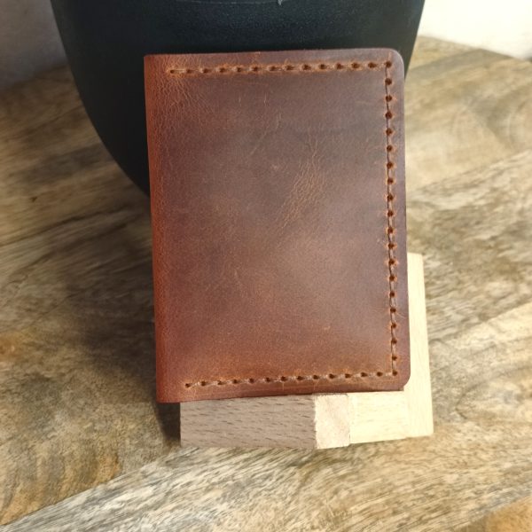 etui na dokumenty na karty prawo jazdy brown cardholder handmade