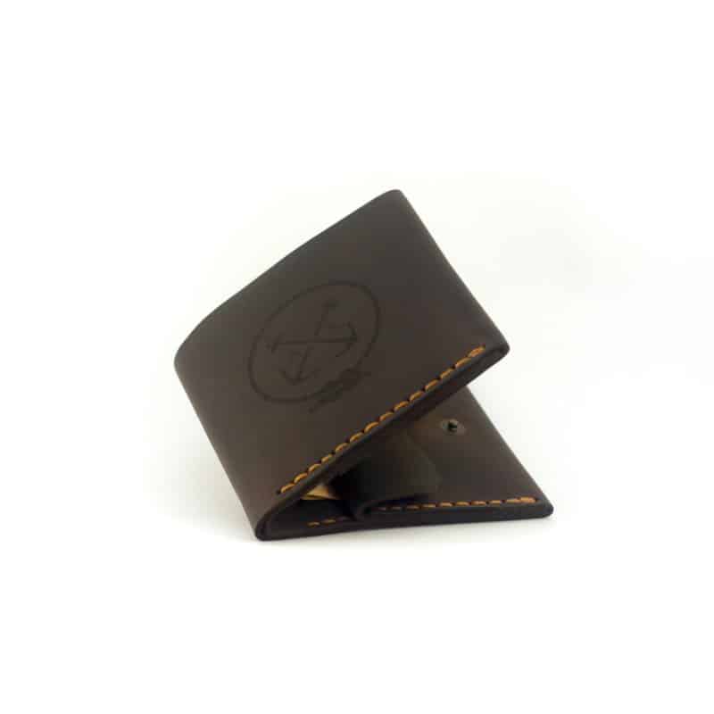 Brown handmade men's wallet of genuine Italian leather! Buy now!