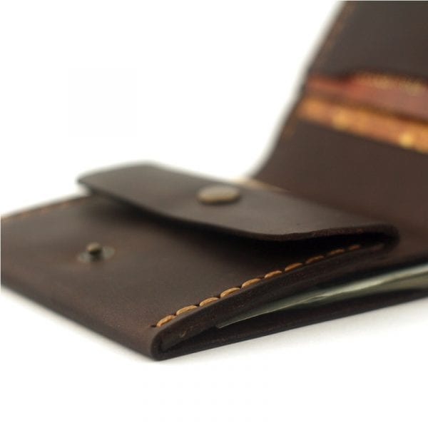 Wallet with compartment for coins, brown who have everything, gifts for men, gifts for him, front pocket wallet, leather wallet, minimalist wallet, engraved wallet, personalized wallet, custom wallet, bifold wallet, wallets for men, slim wallet, full grain leather