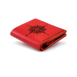 Czerwony portfel damski ręcznie robiony Handmade leather women's wallet with coin pocket from red Italian leather!