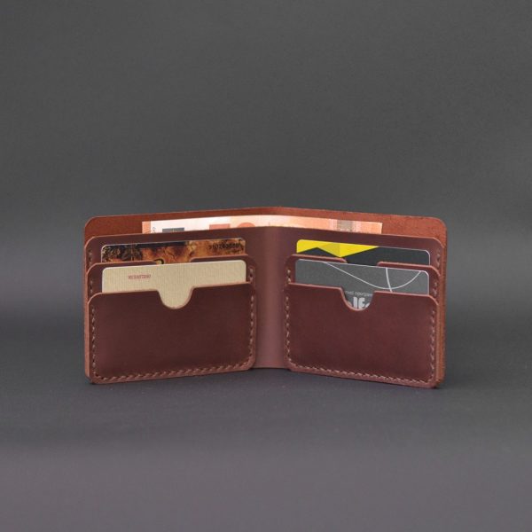 brązowy męski portfel skórzany Handmade Vintage. prezent
