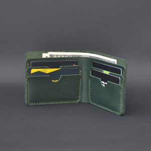 cienki skórzany portfel Handmade Vintage. oryginalny prezent dla niego classic men's leather wallet.