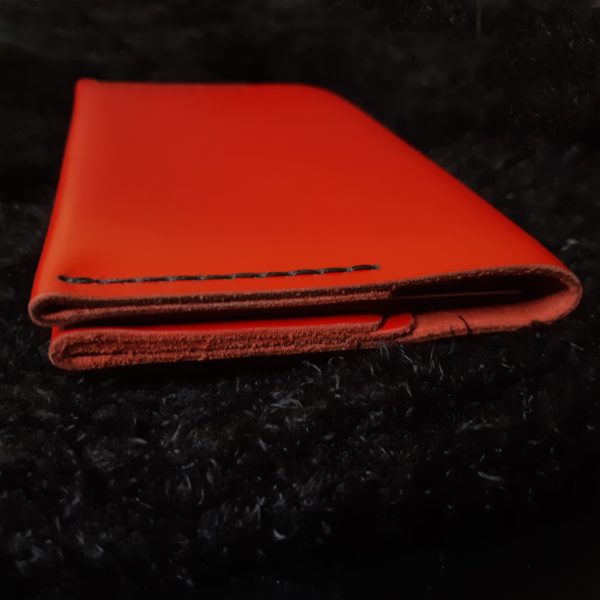 Skórzany damski czerwony portfel etui na paszport z grawerem Ręcznie szyty