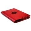 leather handmade Passport cover Compass - red
