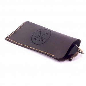 Leather case for glasses brown
