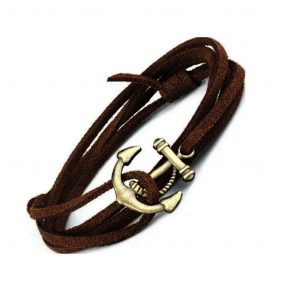 Anchor Bracelets Brown by Luniko!