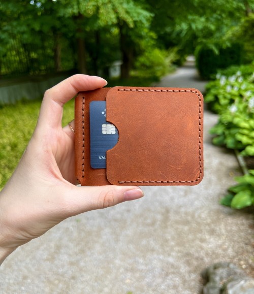 handmade wallet with money clip