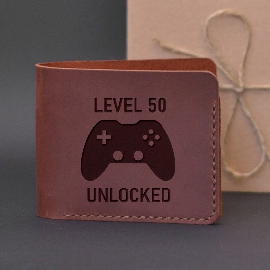 Gifts for Gamers ➤➤➤ Leather handmade men's wallet with engraving