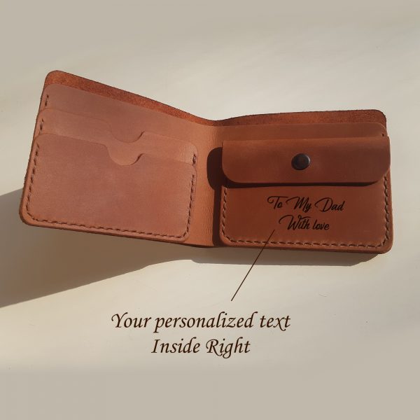 portfel z grawerem handmade leather wallet engraving