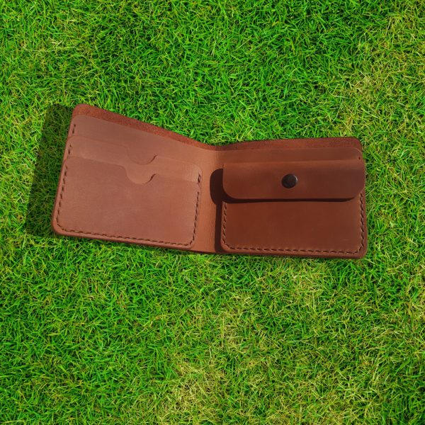 portfel męski skórzany ręcznie szyty z grawerem na zamówienie z dedykację