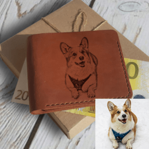 Gifts for Dog Lovers. Personalized handmade leather wallet with dog and initials or name or quote! Unique dog gifts for dog owners by Luniko!