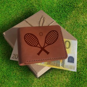 Tennis Gifts Gifts for Tennis Lovers ➤ Personalized Leather Wallet