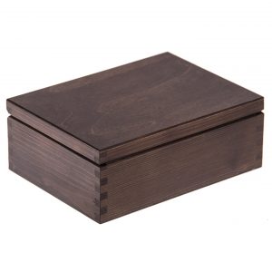 Pudełko drewniane pojemnik na prezent eleganckie, ręcznie wykonane pudełko 22x16 cm