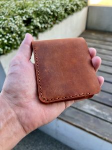 High-Quality Leather Minimalist Wallet Minimalistisches Faltbares Leder Portemonnaie 