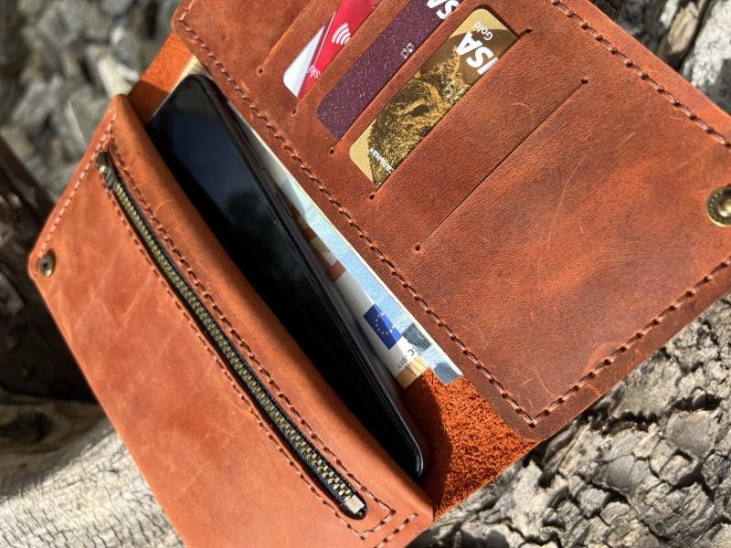 Karrierechance Geldbörse mit Totenkopf ➤ Personalisiertes Portemonnaie