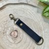 Personalized Leather Keychain. Custom Key Fob Key Ring Dad Key Chain. Engraved Handwriting Initial Name Keychain. Handwritten Cool Keychain