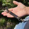 Personalized Leather Keychain. Custom Key Fob Key Ring Dad Key Chain. Engraved Handwriting Initial Name Keychain. Handwritten Cool Keychain