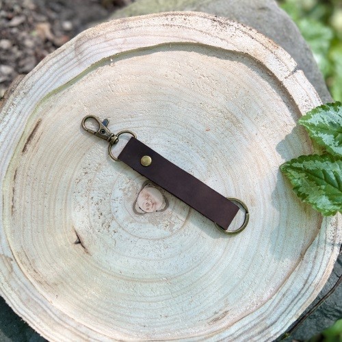 Leather Keychain for Men