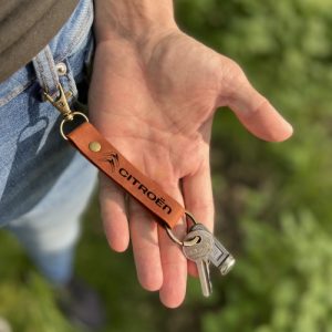 Citroen Keychain Leather Custom Engraved Car Logo Initial or Name Key Ring Monogram Key Chain Key Fob for Women or Men
