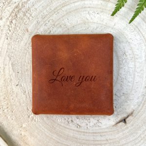 Personalized Leather Coin Pouch. Custom Leather Coin Holder. Engraved Coin Purse. Leather Coin Wallet. Small Coin Case