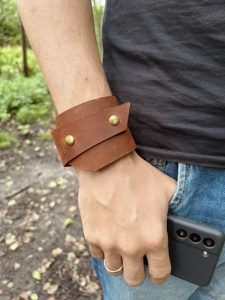 Ligth Brown Leather Bracelets by Luniko