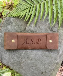 Personalized Leather Pencil Case Custom Handmade Cute Pencil Case Engraved Logo, Photo, Text, Monogrammed, Initials, Pictures etc
