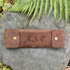 Personalized Leather Pencil Case Custom Handmade Cute Pencil Case Engraved Logo, Photo, Text, Monogrammed, Initials, Pictures etc