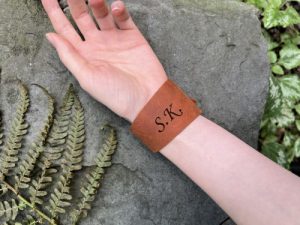 Personalized Bracelets for Women Custom Handmade Women's Genuine Brown Leather Bracelets with  Engraved Name, Text, Initial, Monogram, Pictures, Coordinates etc.