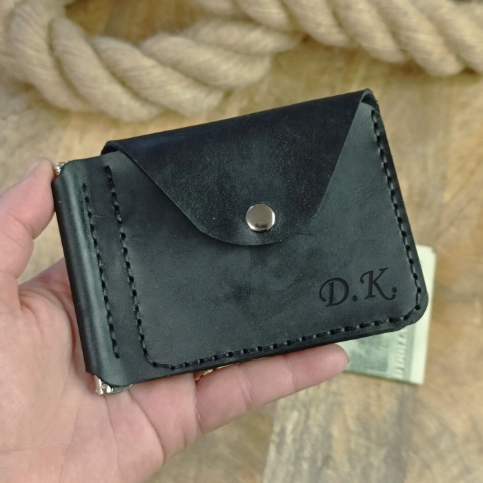 Slim leather pocket wallet | Campbell's Customs