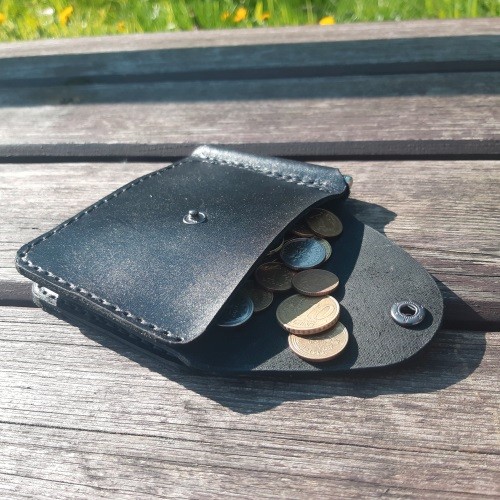 Men's Basic Black Leather Money Clip Wallet — Leather Unlimited