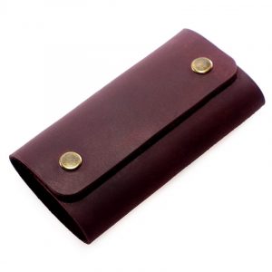 Personalized Leather Key Holder Wallet Custom Leather Key Case Handmade Leather Key Pouch Burgundy Keychain Wallet Key Holder Pouch Housewarming Gift