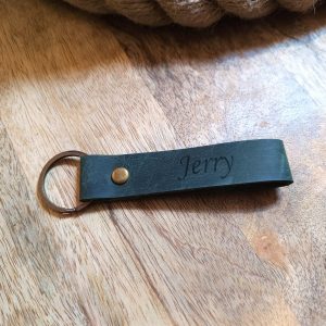 Personalized Keychain Key Ring Custom Leather Car Keys Holder Key Chain Engraved Monogram Initial Name Handmade Green Leather Keychain