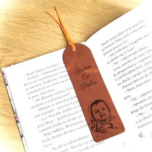 Personalized Custom Leather Bookmark Engraved Name Initial Picture Gift for Grandmother or Grandfather Gift for Son or Daughter