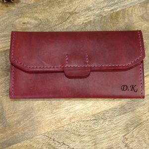 Personalized women's handmade leather wallet with engraving name, initials, monogram any text and picture. Personalised handmade womens purse