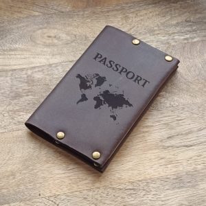 Leather holder for passport. Personalized passport cover. Custom passport case. Handmade passport pouch. Passport wallet with engraving