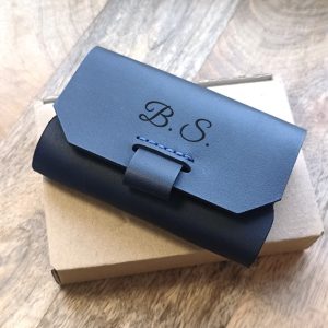 Personalized business card holder. Leather business card case. Custom engraved business card wallet. Corporate gift. Gift for boss.