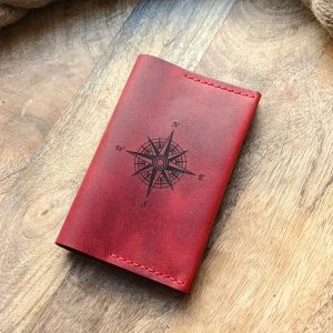 Red leather passport cover. Personalized passport holder. Custom passport case with engraving of name, initials, etc. Handmade passport wallet