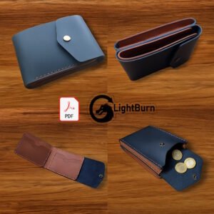 Leather Wallet Pattern PDF – Handmade Bifold with Coin Pocket (Digital Download)